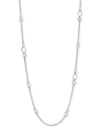 Style & Co. Mixed-metal Beaded Long Necklace - White