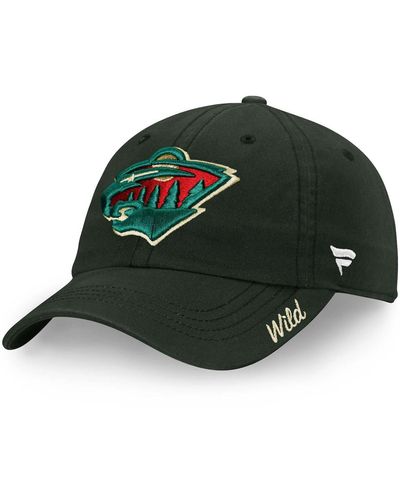 Fanatics Minnesota Wild Core Primary Logo Adjustable Hat - Green