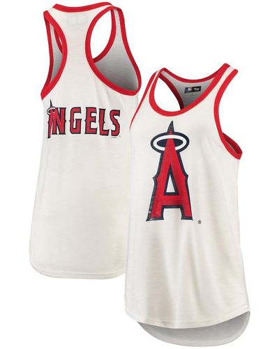 G-III 4Her by Carl Banks Los Angeles Angels Tater Racerback Tank Top - White