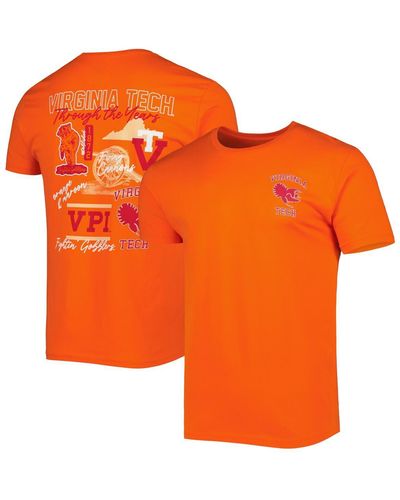 Image One Virginia Tech Hokies Vintage-like Through The Years 2-hit T-shirt - Orange