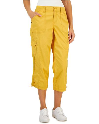 Style & Co. Cargo Capri Pants, Created For Macy's - Yellow