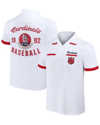 Fanatics Darius Rucker Collection By St. Louis Cardinals Bowling Button-up Shirt - White