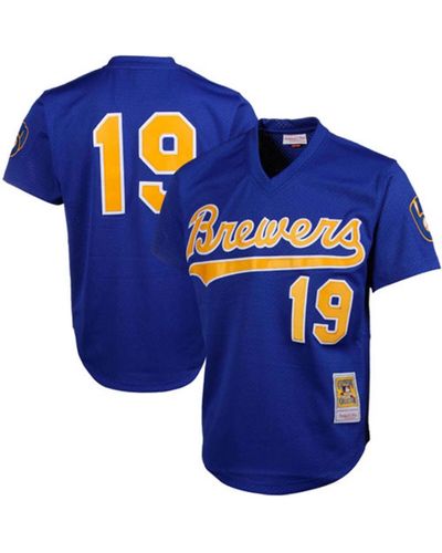 Mitchell & Ness Robin Yount Milwaukee Brewers Cooperstown Mesh Batting Practice Jersey - Blue