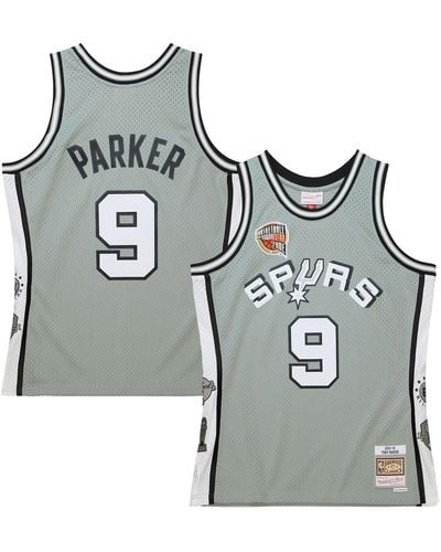 Mitchell & Ness And Tony Parker San Antonio Spurs Hall Of Fame Class Of 2023 Throwback Swingman Jersey - Gray
