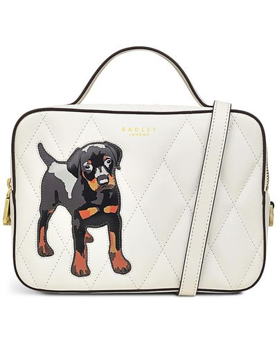 Radley Radley And Friends Small Leather Crossbody - White