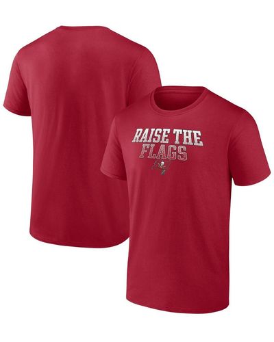 Fanatics Tampa Bay Buccaneers Raise The Flags Heavy Hitter T-shirt - Red