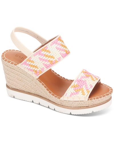 Gentle Souls By Kenneth Cole Elyssa Two-band Wedge Sandals - Pink