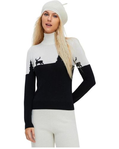 Bellemere New York Bellemere Merino 'deer & Tree' Sweater - Black