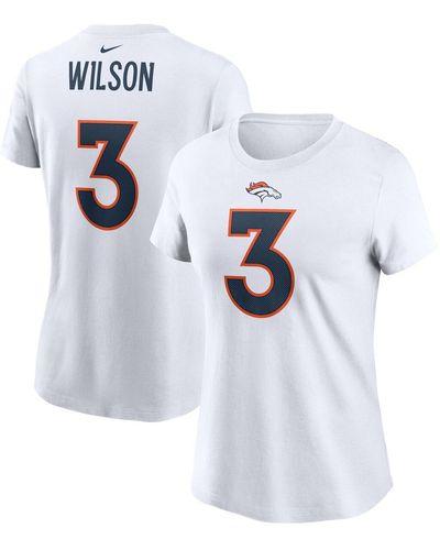 Nike Russell Wilson Denver Broncos Player Name & Number T-shirt - White