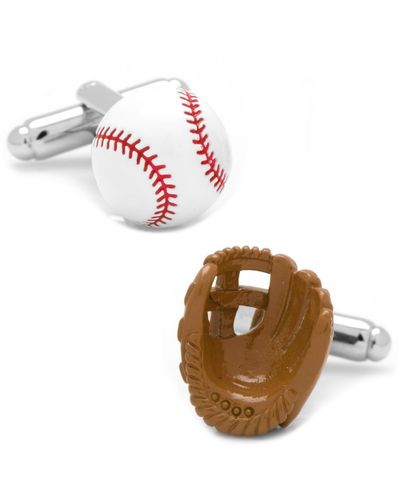 Cufflinks Inc. 3d Baseball And Glove Enamel Cufflinks - Metallic