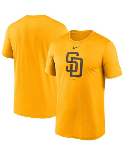 Nike San Diego Padres Big And Tall Logo Legend Performance T-shirt - Yellow