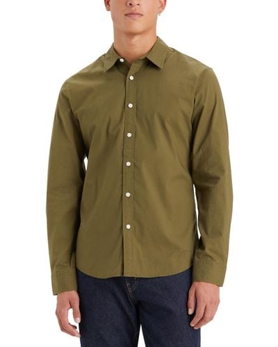 Levi's Battery Housemark Stretch Slim-fit Shirt - Green