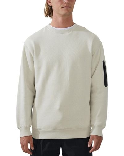 Cotton On Active Crew Fleece Sweatshirt - Gray
