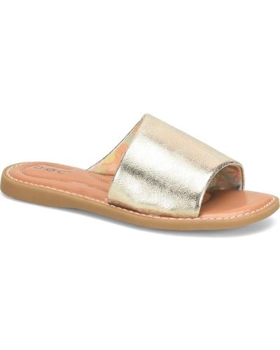 b.ø.c. Keely Flat Slide Comfort Sandals - White