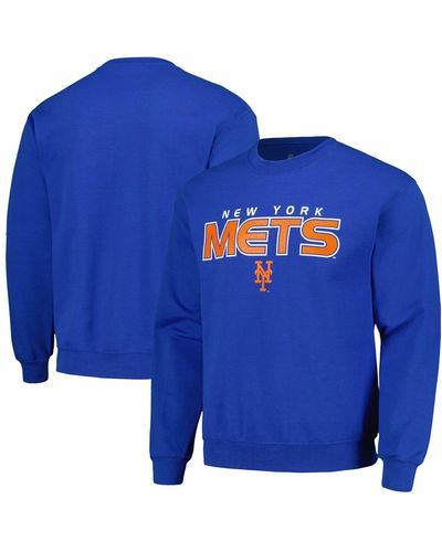 Stitches New York Mets Pullover Sweatshirt - Blue