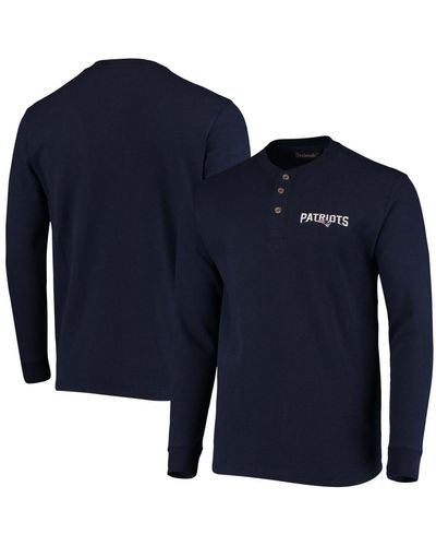 Dunbrooke New England Patriots Maverick Thermal Henley Long Sleeve T-shirt - Blue