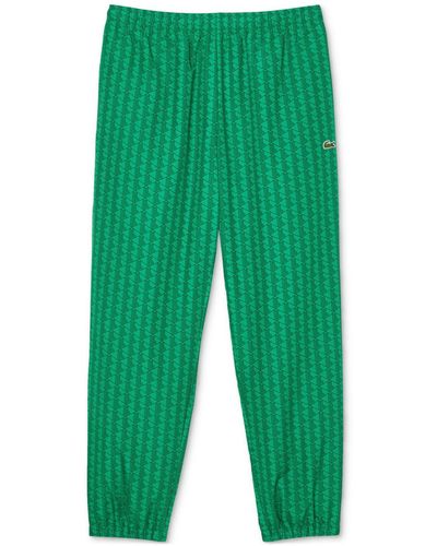 Lacoste Geo Print Elastic-waist Track Pants - Green