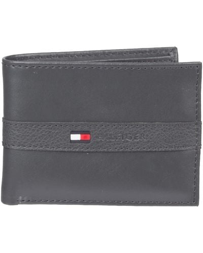 Tommy Hilfiger Premium Leather Rfid Passcase - Gray
