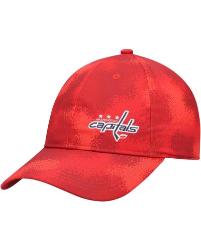 adidas Washington Capitals Camo Slouch Adjustable Hat - Red