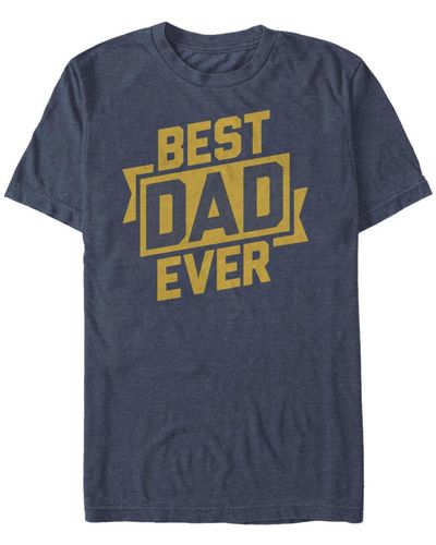 Fifth Sun Best Dad Ever Short Sleeve Crew T-shirt - Blue