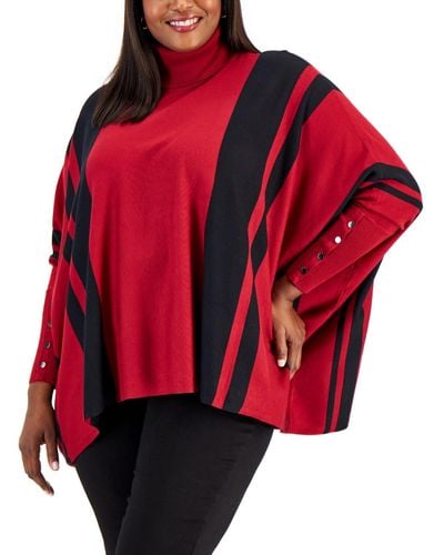 Alfani striped 2025 poncho sweater