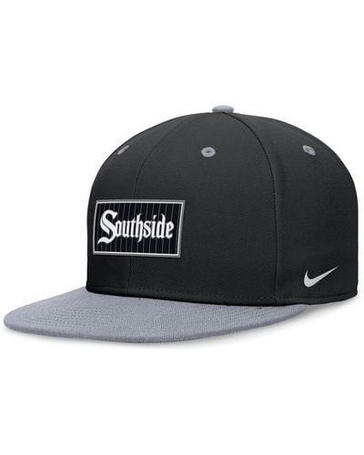 Nike Black/gray Chicago White Sox City Connect True Fitted Hat