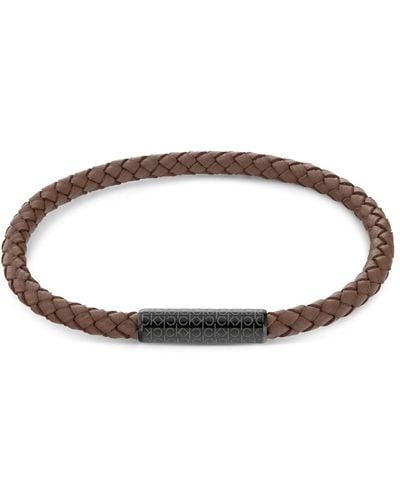 Calvin Klein Leather Bracelet - Brown