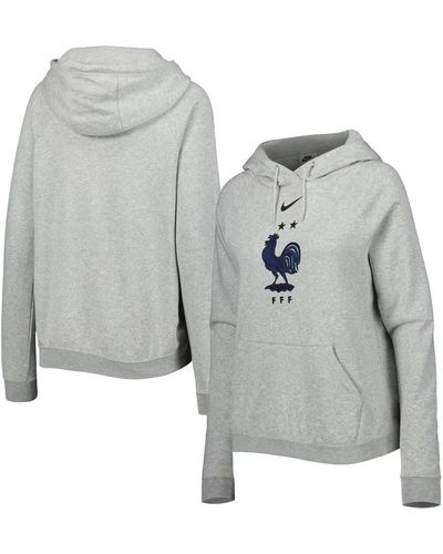 Nike France National Team Varsity Raglan Tri-blend Pullover Hoodie - Gray