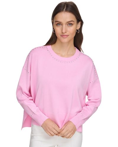 DKNY Studded Sweater - Pink