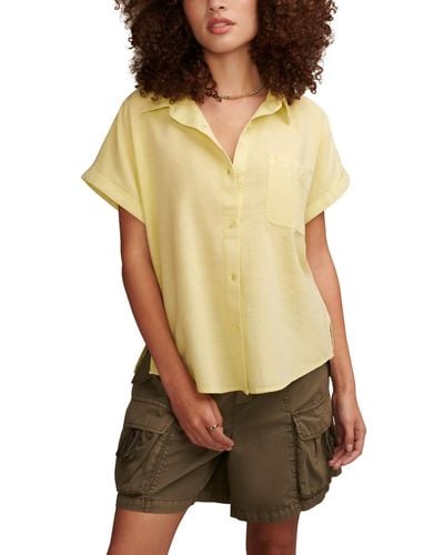 Lucky Brand Linen Short-sleeve Button-down Shirt - Multicolor