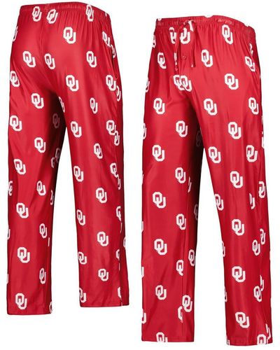 Concepts Sport Oklahoma Sooners Logo Flagship Allover Print Pants - Red