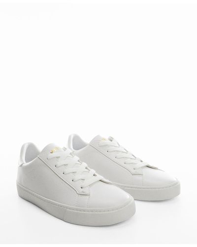 Mango Lace-up Sneakers - White