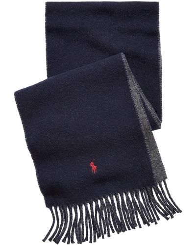 Polo Ralph Lauren Classic 2-in-1 Reversible Scarf - Blue