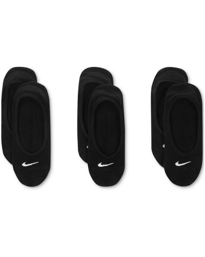 Nike Everyday Lightweight Training Footie Socks 3 Pairs - Black
