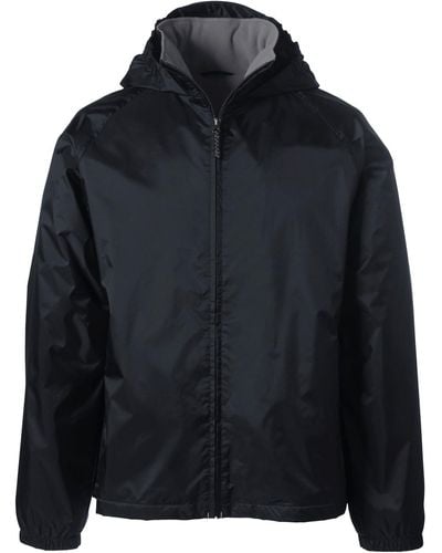 Lands' End School Uniform Fleece Lined Rain Jacket - Black