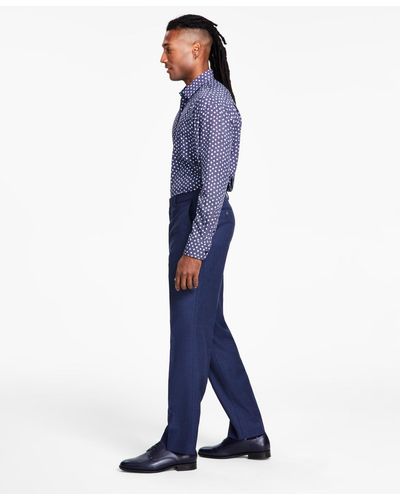 Tayion Collection Classic-fit Stretch Suit Separates Pants - Blue