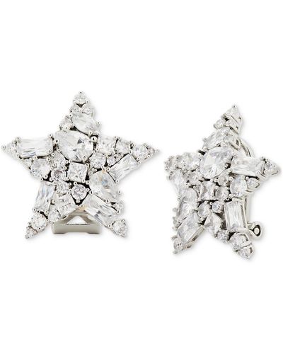 Kate Spade Silver-tone Cubic Zirconia Star Statement Stud Earrings - Metallic
