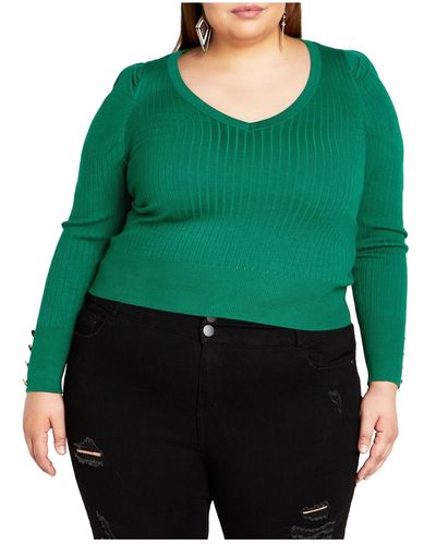 City Chic Plus Size Olivia Tunic - Green