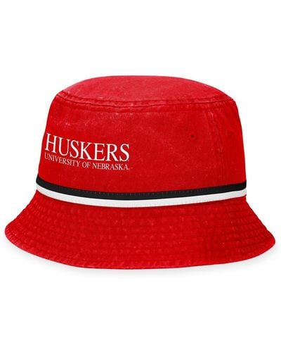 Top Of The World Nebraska Huskers Ace Bucket Hat - Red