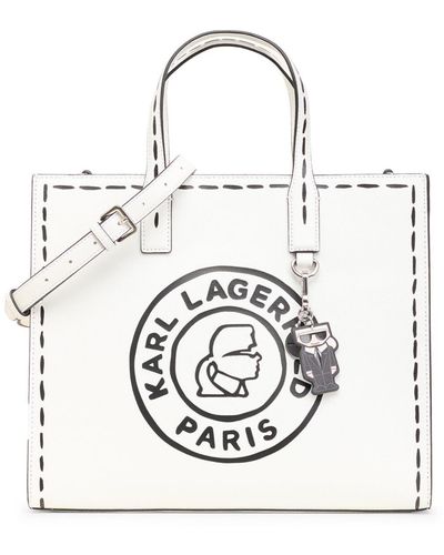 Karl Lagerfeld Nouveau Tote - White