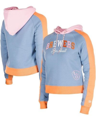 KTZ Milwaukee Brewers Fashion Color Pop Pullover Hoodie - Blue