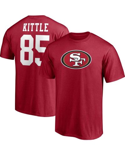 Fanatics George Kittle San Francisco 49ers Player Icon Name And Number T-shirt - Red