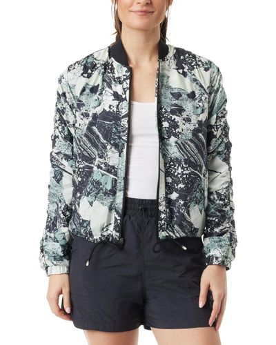 BASS OUTDOOR Printed Packable Bomber Jacket - Gray
