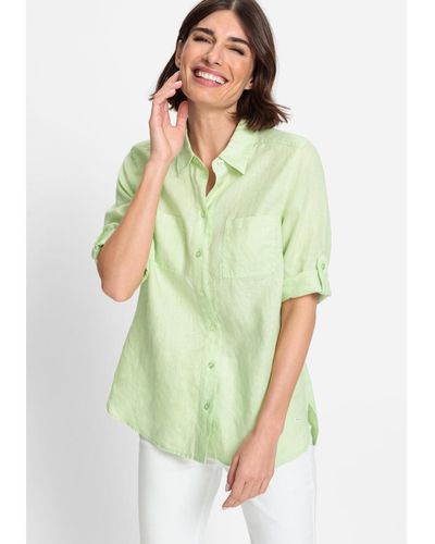 Olsen Cotton Linen Shirt - Green