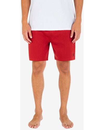 Hurley Icon Boxed Sweat Shorts - Red