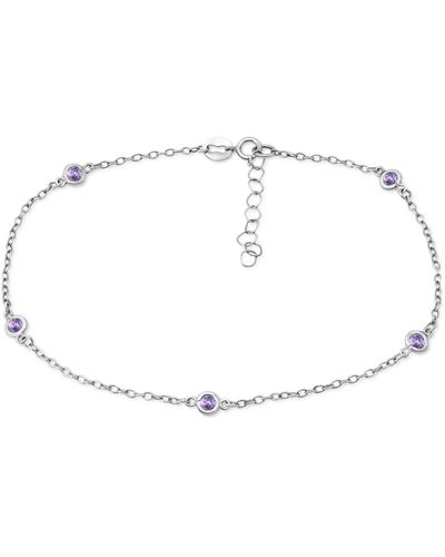 Giani Bernini Multi-stone Ankle Bracelet - Purple