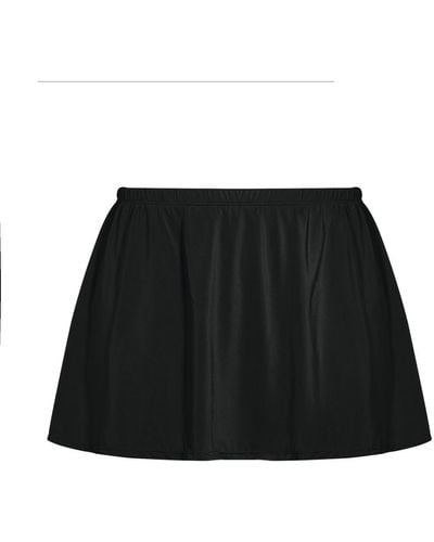 Avenue Plus Size Basic Swim Skirt - Black