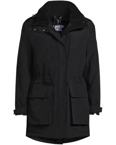 Lands' End Petite Squall Waterproof Insulated Winter Parka - Black