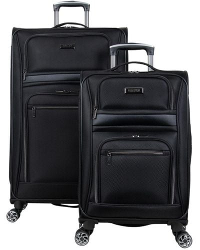 Kenneth Cole rugged Roamer Softside 2-pc Expandable Spinner luggage Set - Black