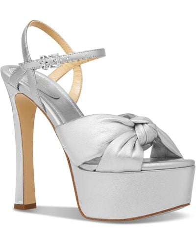 Michael Kors Michael Elena Ankle-strap Platform Dress Sandals - White